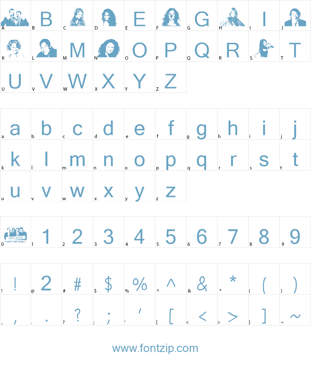 Comic Relief Font Character